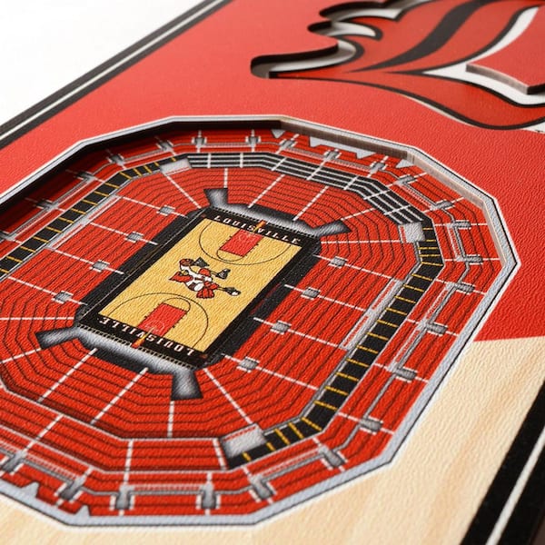 YouTheFan NCAA Louisville Cardinals 6 in. x 19 in. 3D Stadium Banner-KFC  Yum! Center 0953210 - The Home Depot