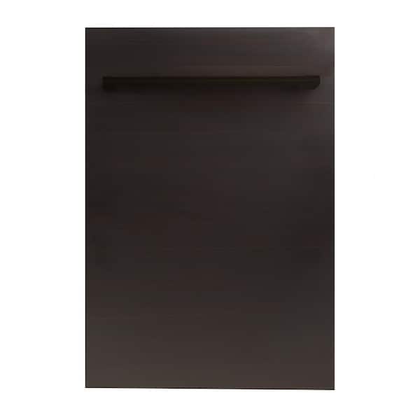 ZLINE Kitchen and Bath 18 in. Top Control 6-Cycle Compact Dishwasher with 2 Racks in Oil Rubbed Bronze & Traditional Handle