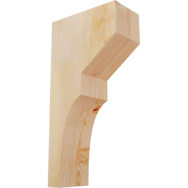Ekena Millwork 6 in. x 12 in. x 24 in. Douglas Fir Monterey Rough Sawn Corbel