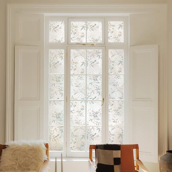 COTTON COLORS 35.4 in. x 78.7 in. 3D Decorative and Privacy Window Film