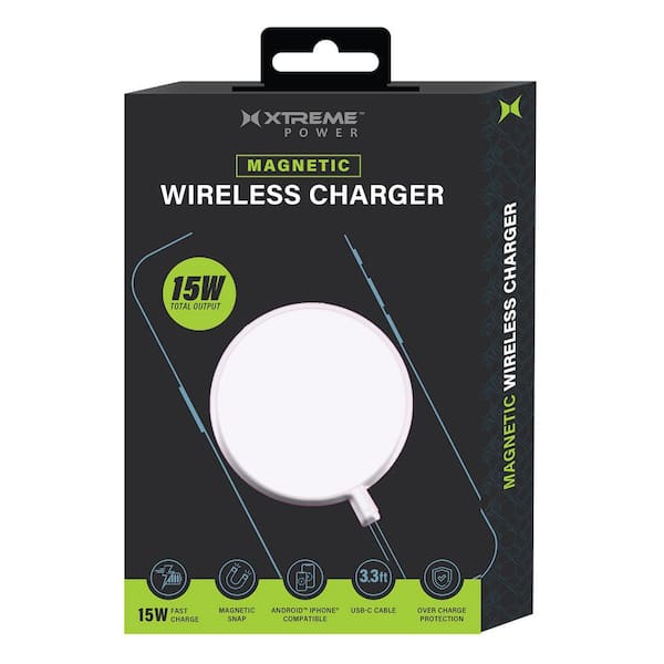 15W Magnetic Wireless Charger,MagSafe Compatible Fast Charging Pad with 3. 3ft USB-C Cable for iPhone and Android-Silver