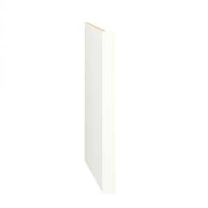 Westfield Feather White Kitchen Cabinet End Panel With Attached Fill Strip (3 in. W x 23.75 in. D x 35 in. H)