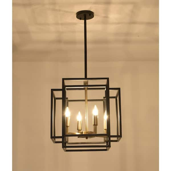 Magic Home 4-Light Industrial Chandelier Dining Room Lighting