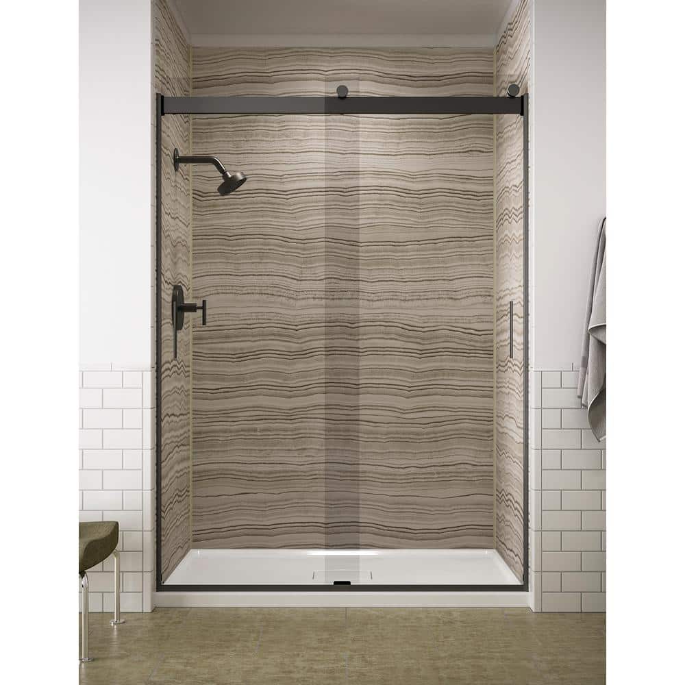 KOHLER Levity 59.625 in. W x 82 in. H Frameless Sliding Shower Door in