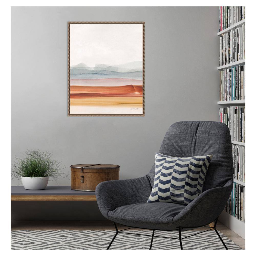 Sierra Hills Abstract Landscape Canvas Print with Bronze Frame