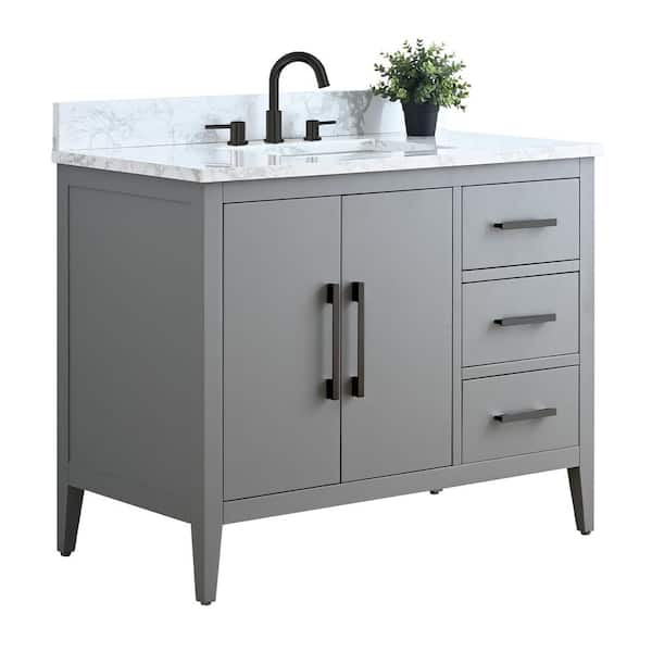 .*Mer❤︎*. Vanity Art 42 in. W x 22 in. D x 38 in. H Single Sink Bath Vanity