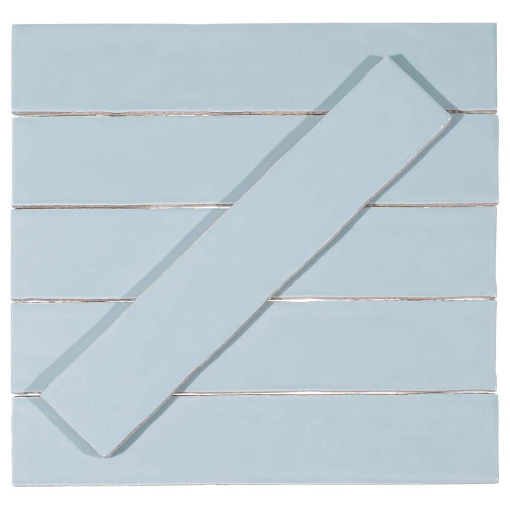 Pivot Blue Glossy Ceramic 2x10 Subway Tile