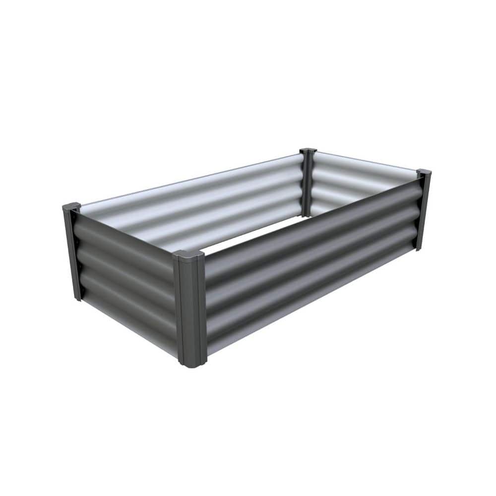 48 in. W x 24 in. D x 12 in. H Woodland Gray Galvanized Metal Raised Garden Bed price history on PriceWatchPro