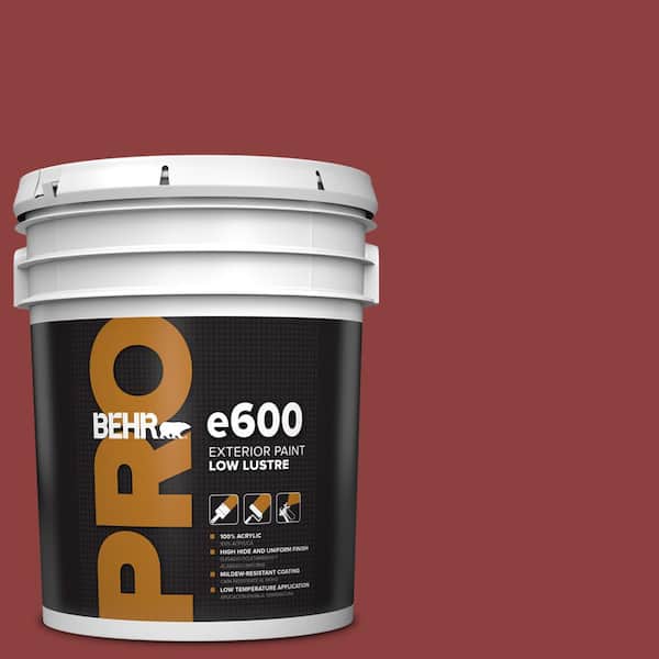 BEHR PRO 5 gal. #BXC-27 Carriage Red Low Luster Exterior Paint