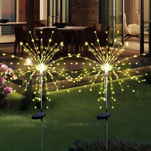Solar Garden Firework Lights Outdoor Waterproof Solar