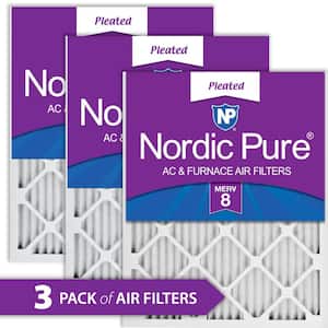 Nordic Pure 22x22x1 MERV 10 Pleated AC Furnace Air Filters 2 Pack 