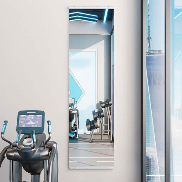 56 in. W x 16 in. H Rectangular Frameless Wall Mirror Gym Mirror Dance Mirror, Set of 2