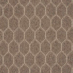 Entanglement - Bark/Plains - Brown 12 ft. 27 oz. Wool Pattern Installed Carpet
