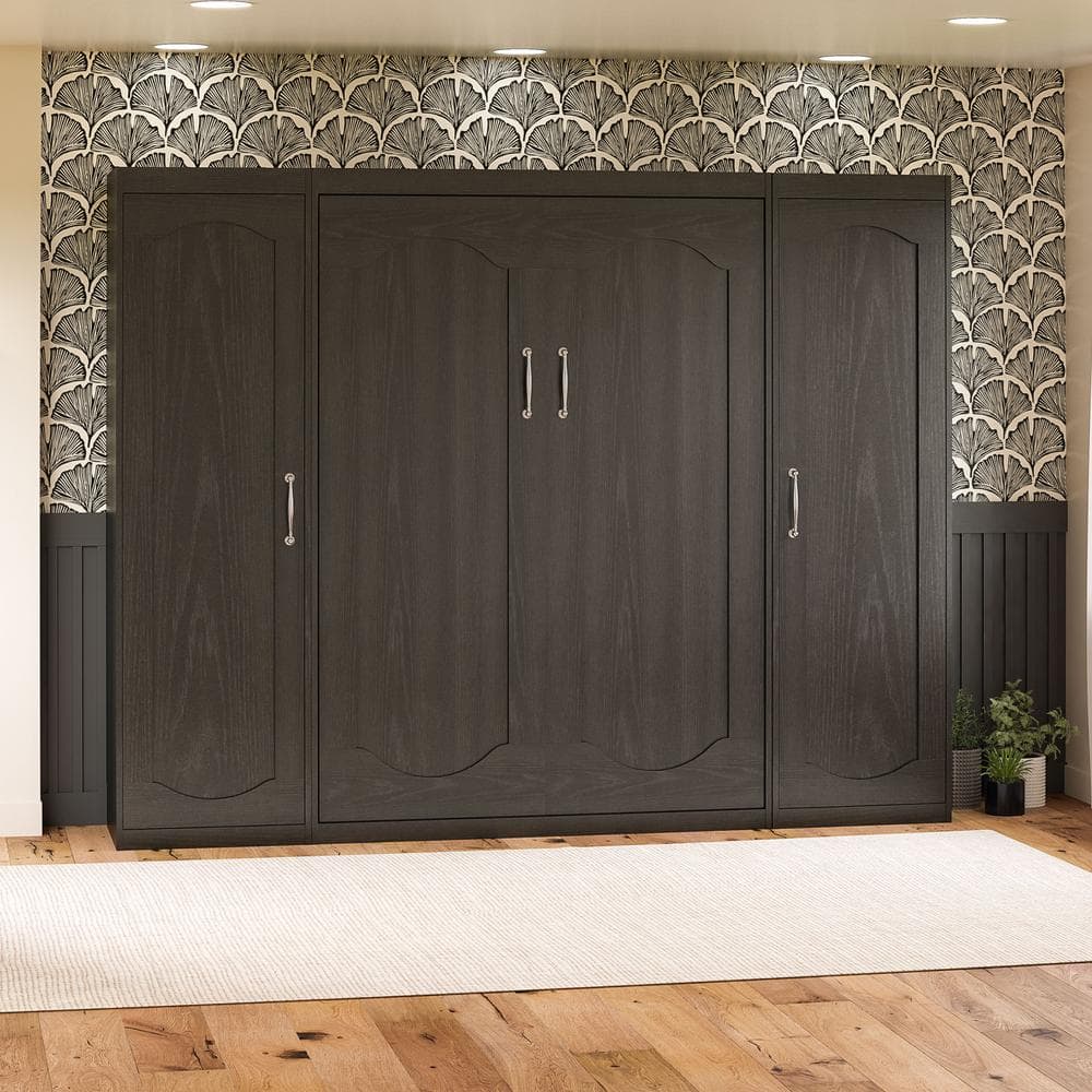 Her Majesty Nightfall Oak, Wood, 23.62in Armoire with Shelves