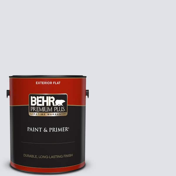 BEHR PREMIUM PLUS 1 gal. #640E-2 Lilac Champagne Flat Exterior Paint & Primer