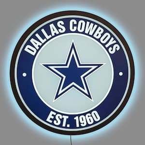 Dallas Cowboys Establish Date 24 in. LED Lighted Sign