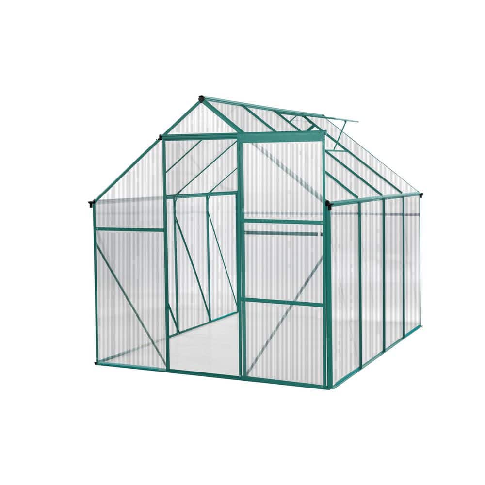 122.4 in. W x 74.8 in. D x 76.77 in. H Walk-in Greenhouses for Outdoor Back