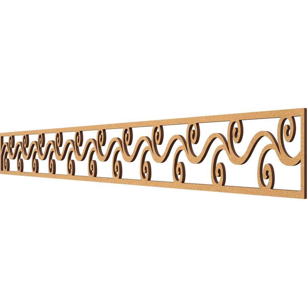 Tilden 46.5" Unfinished MDF Fretwork Crown Moulding