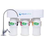 3-Stage Under Counter Water Filtration System with Faucet in Chrome