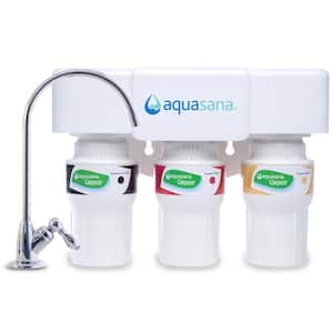 3-Stage Under Counter Water Filtration System with Faucet in Chrome