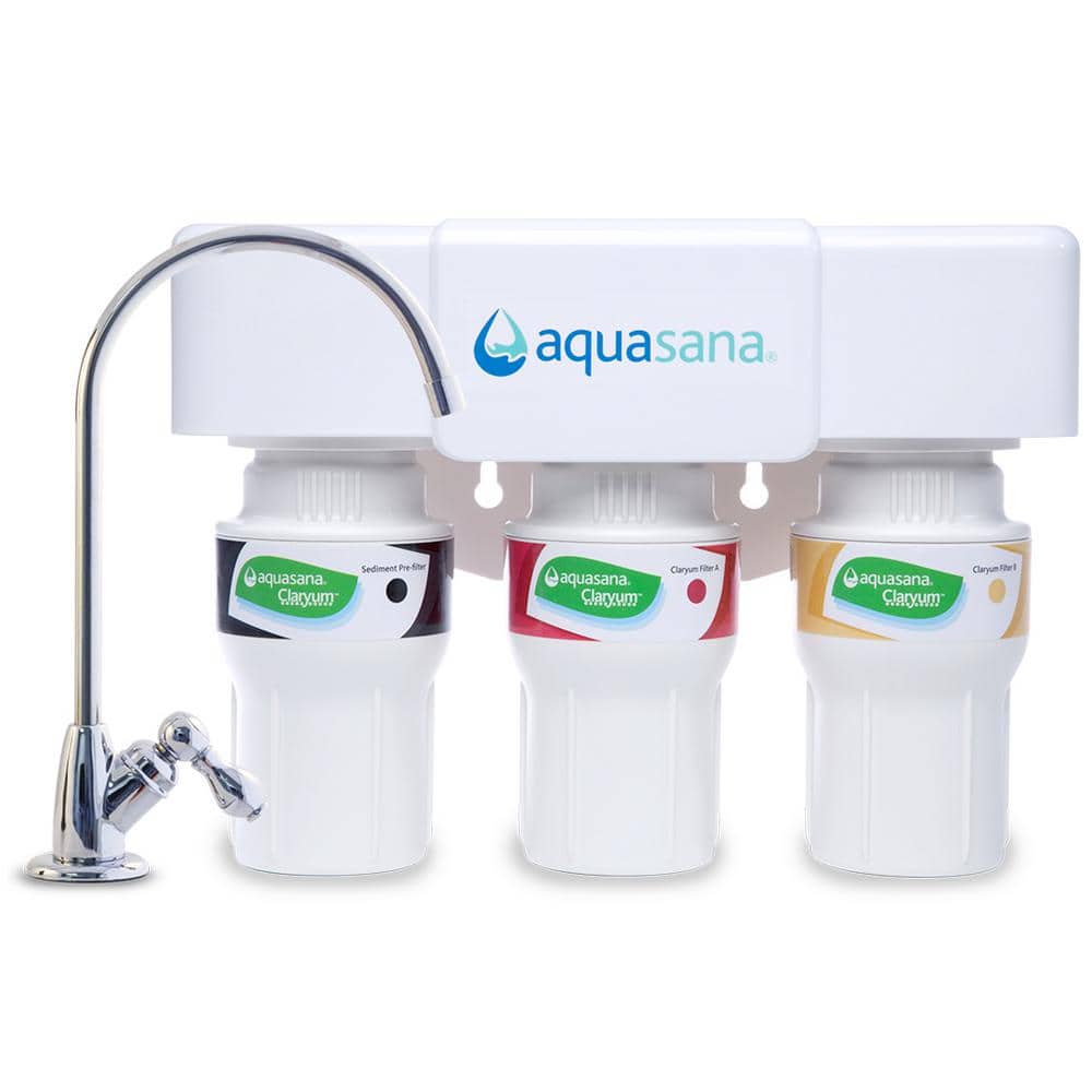 Aquasana 3Stage Under Counter Water Filtration System with Faucet in