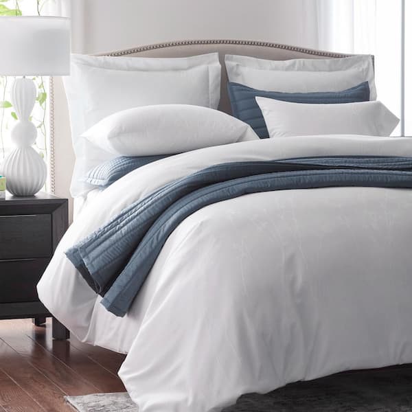 The Company Store Scallop Lightweight Quilted White Cotton King Sham  51199F-K-WHITE - The Home Depot