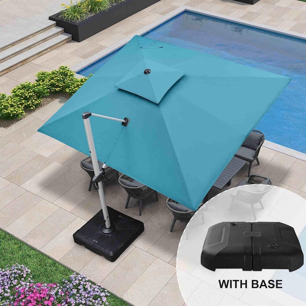 10 x 12 offset patio umbrella PURPLE LEAF Cantilever 10' 12' Large, Wind Resistant, Grey you can enjoy an uninterrupted outdoor event with your friends and family without worrying about the soaring summer temperatures FIM Umbrellas FIM Flexy 10