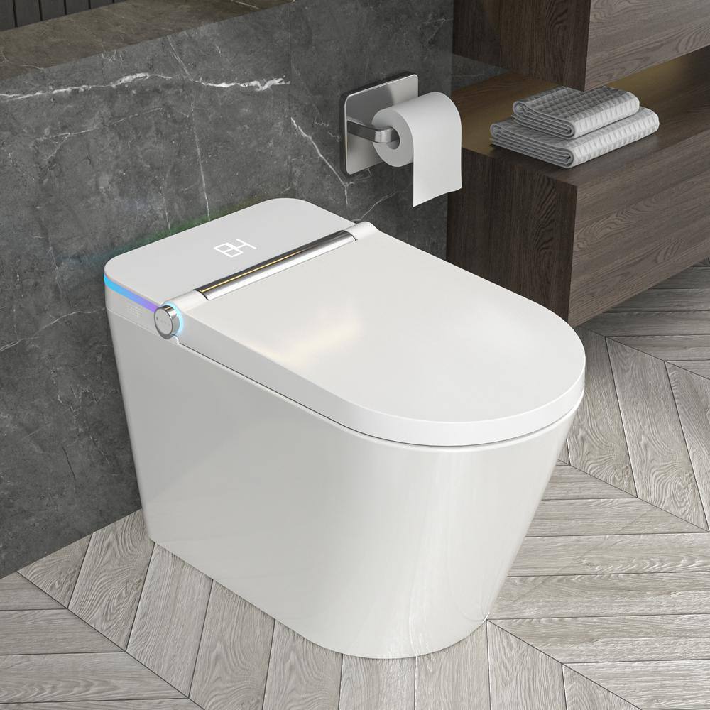 1.28 GPF One-Piece AUTO OpenandClose Elongated Bidet Toilet Smart Toilet wi