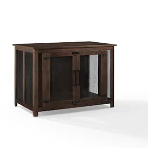Dane 42 in. Brown Rectangle MDF Console Table with Pet Crate