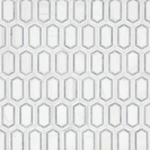 Pavilion Picket 12 in x 12 in. x 10 mm Polished Marble Mosaic Tile (10 sq. ft./case)