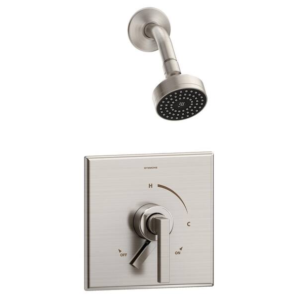Symmons Dia Single-Handle 1-Spray Shower Faucet with Volume Control Lever in Satin Nickel