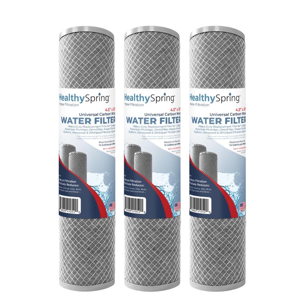 Universal Water Filter Replacement Cartridge Carbon Wrap 5-micron 2.5 x 10 3-Pack price history on PriceWatchPro