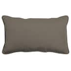 Oasis 24 in. Mink Indoor/Outdoor Lumbar Pillow
