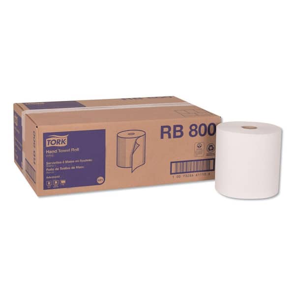 TORK 7.88 in. x 800 ft. White Advanced Hardwound Paper Towels (6-Rolls/Carton)