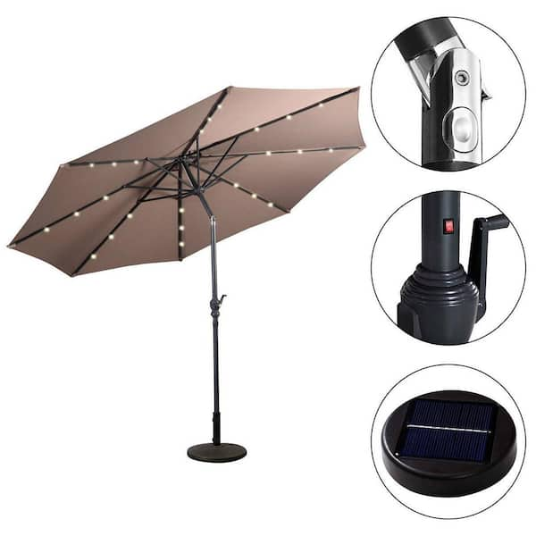 costway 10ft patio solar umbrella