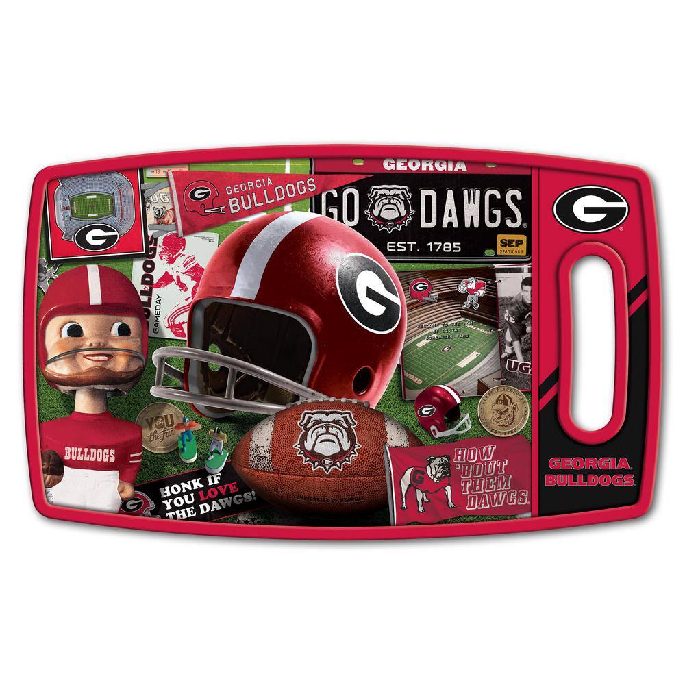 YouTheFan NCAA Georgia Bulldogs Retro Series Polypropyene Cutting Board ...