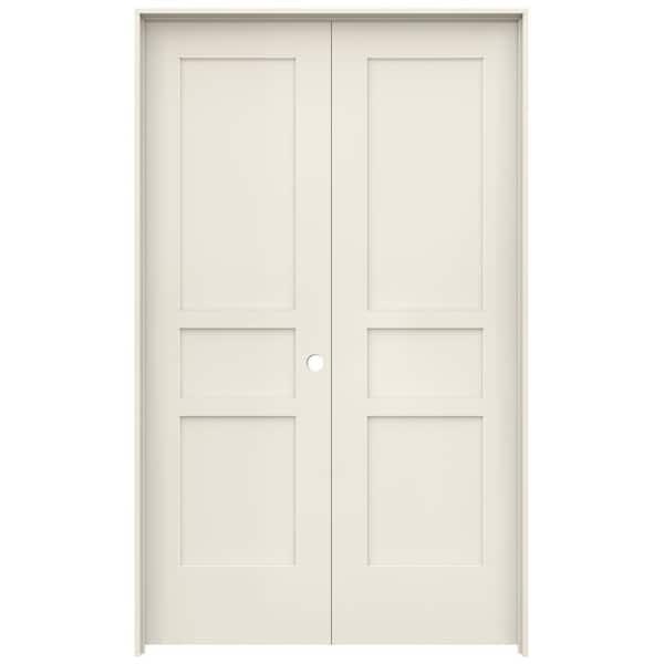 24 in. x 80 in. Tria Primed Left-Hand Mirrored Glass Molded Composite Double Prehung Interior Door