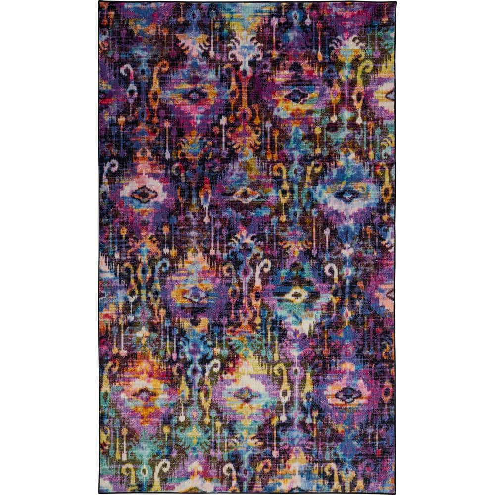 Mohawk Home Arimo Purple 5 ft. x 8 ft. Tribal Area Rug 040022 The Home Depot