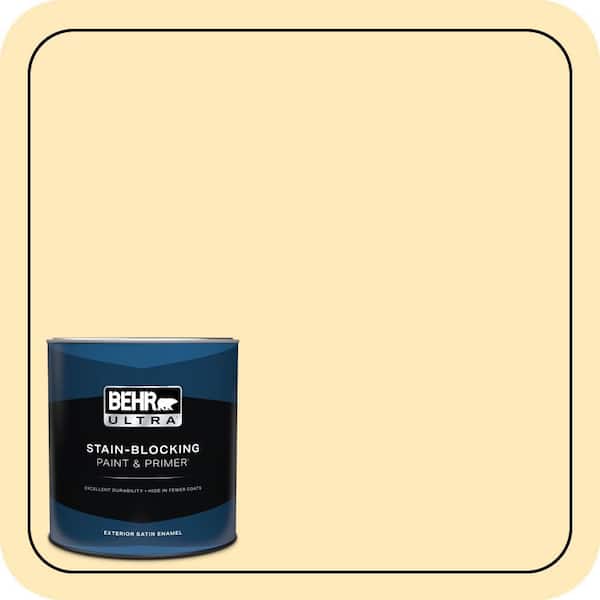 BEHR ULTRA 1 qt. #PPL-69 Sunkissed Yellow Satin Enamel Exterior Paint & Primer