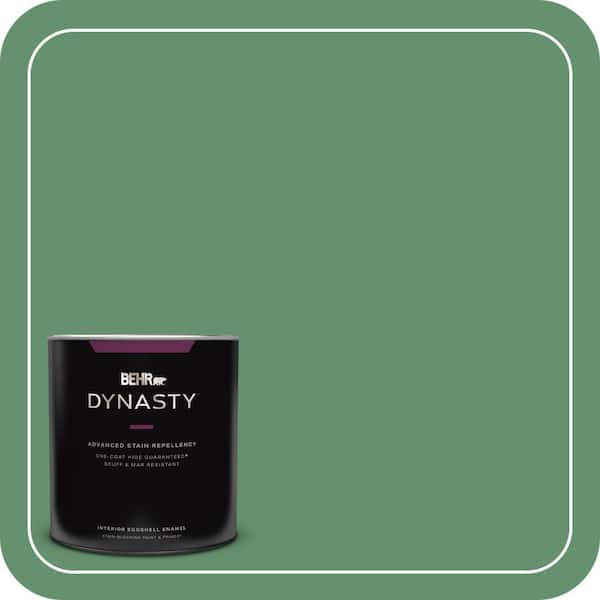 BEHR DYNASTY 1 qt. #M410-6 Turtle Creek One-Coat Hide Eggshell Enamel Interior Stain-Blocking Paint and Primer