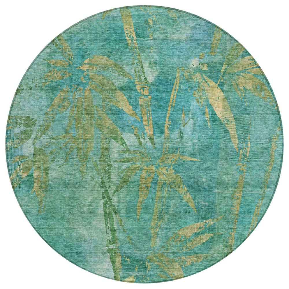 Chantille Machine Washable Indoor/Outdoor Abstract ACN2222 Teal 8 ft. x 8 ft. Area Rug price history on PriceWatchPro