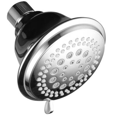 7-Spray 5 in. Single Wall Mount Body spray Fixed Adjustable Shower Head in Chrome
