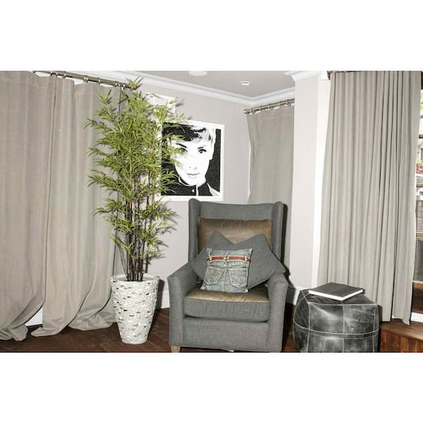 VINTAGE HOME 7.09 ft. Tall Artificial Faux Real Touch Bamboo Tree with Fiberstone Planter