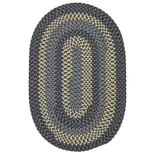 August Grey/Yellow 2 ft. x 6 ft. Braided Runner Rug