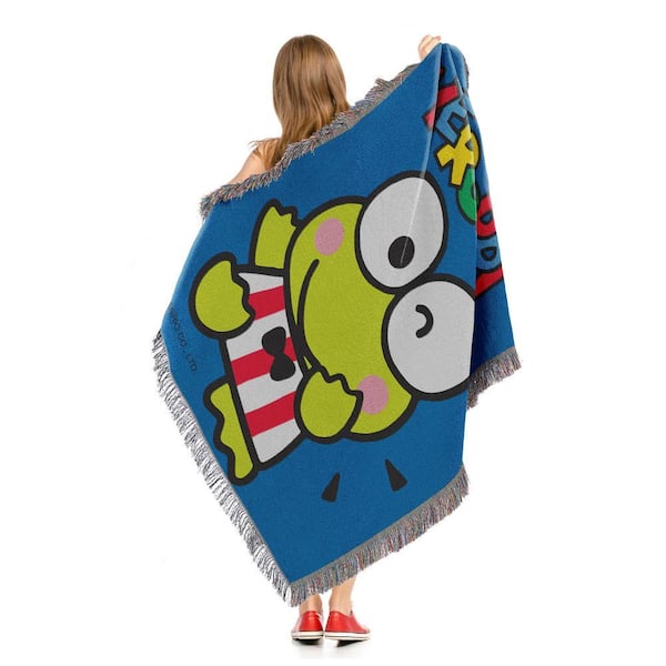 THE NORTHWEST GROUP Keroppi, Wave Keroppi Woven Tapestry Throw