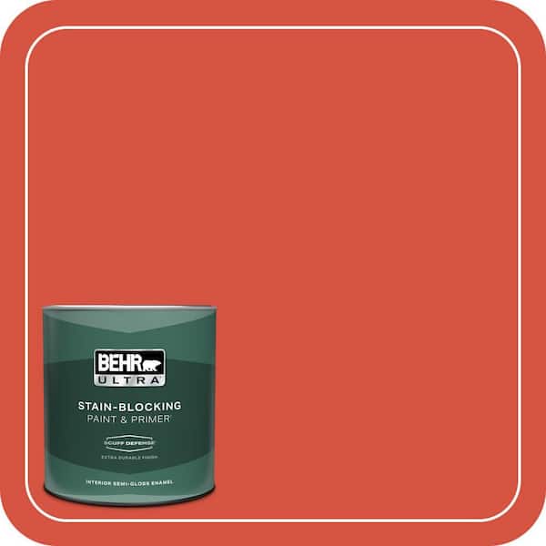 BEHR ULTRA 1 qt. #T18-12 Spirit Warrior Extra Durable Semi-Gloss Enamel Interior Paint & Primer