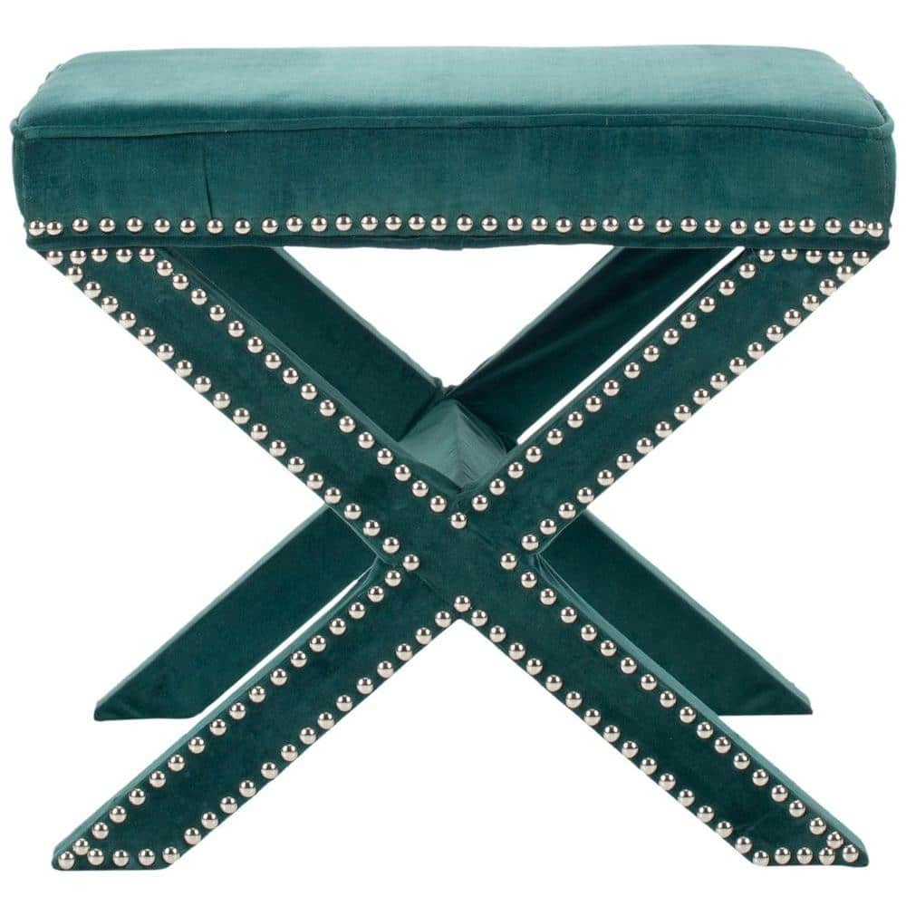 Palmer Dark Green Accent Ottoman