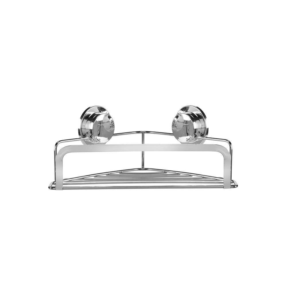 Chrome Suction Mount Corner Shower Caddy