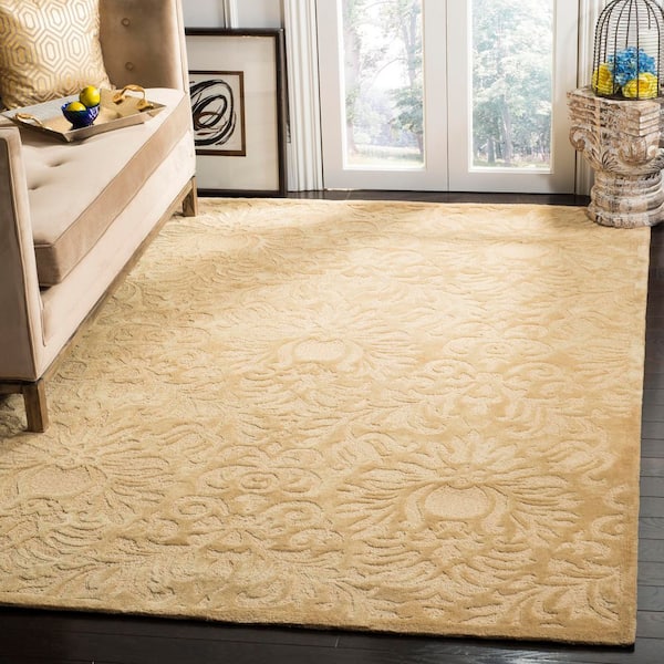 Total Performance 3 ft. x 5 ft. Beige Floral Ornate Area Rug