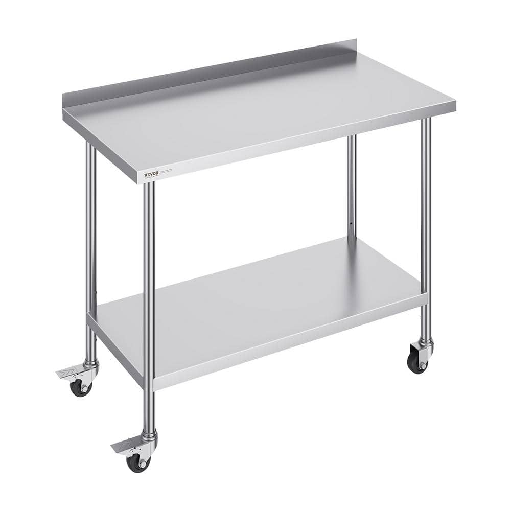 VEVOR 40" H x 48" L Stainless Steel Adjustable Work Table